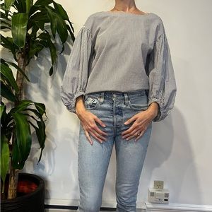 Banana Republic long sleeve pinstripe top